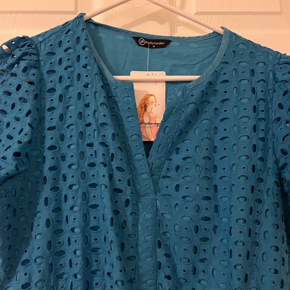NWT cotton eyelet above the knee dress from Amazon size m - Picture 6 of 16